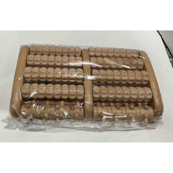 TheraFlow Large Dual Foot Massager Roller TF500 With Foot Reflexology Chart - Picture 1 of 3